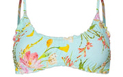 Embroidered Lettuce Edge Bralette-Embroidered Lettuce Edge Tie Side Bikini