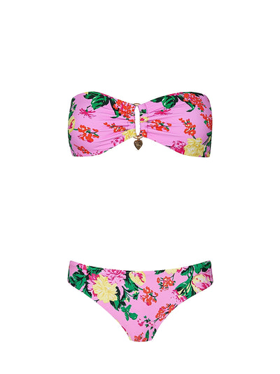 PQ Swim: Detail Bandeau-Basic Ruched Bikini (DAH-030B-DAH-211)