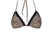 Kyle Crochet Trim Triangle-Carrie Crochet Trim Tie Side Bikini