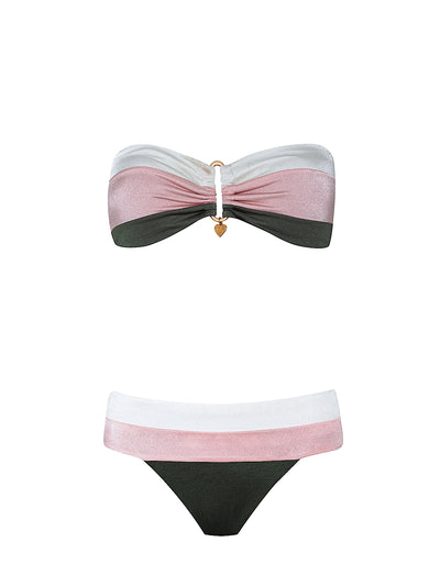 PQ Swim: Detail Bandeau-Banded Bikini (OLV-1541B-OLV-1610W)