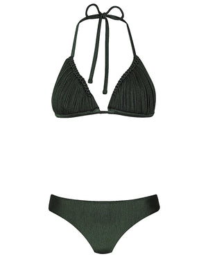 PQ Swim: Skyla Triangle-Basic Ruched Bikini (OLV-1529R-OLV-211)