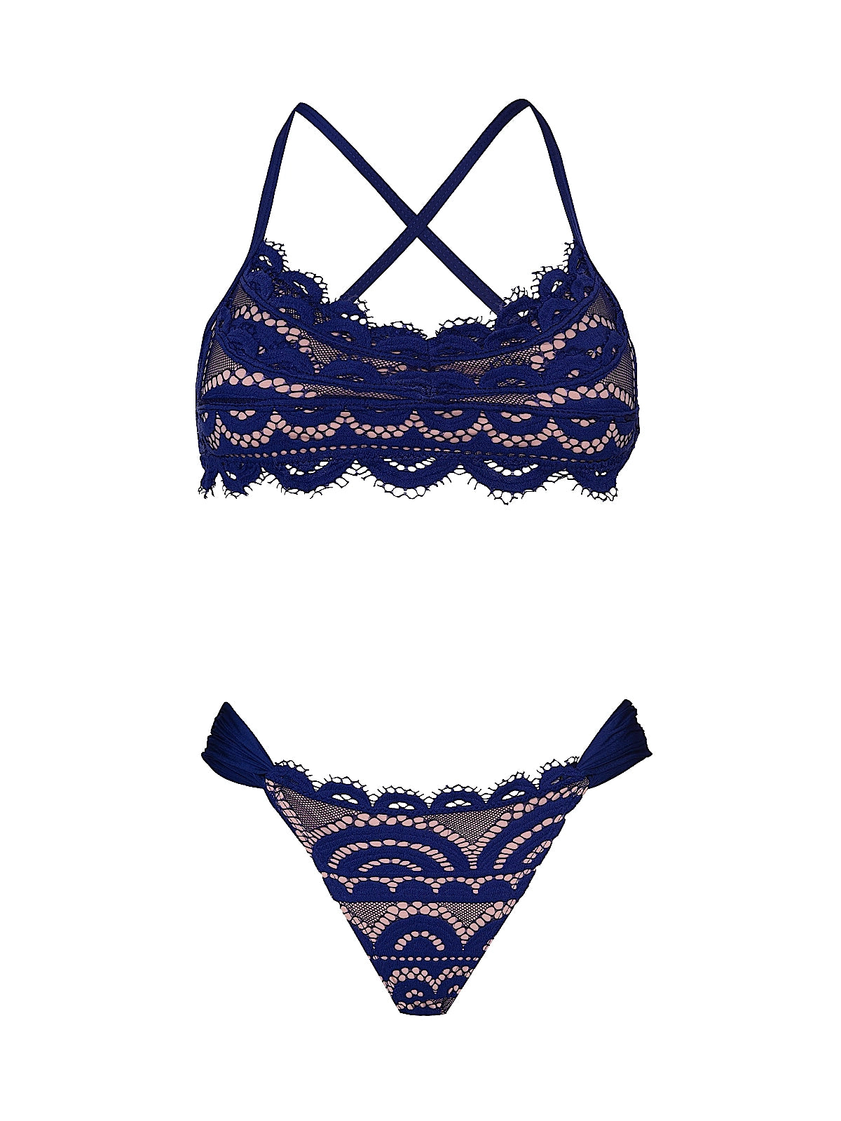 PQ Swim: Lace Bralette-Lace Fanned Bikini