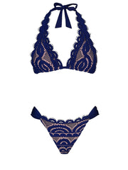 PQ Swim: Lace Halter-Lace Fanned Bikini (PCF-152H-PCF-251)