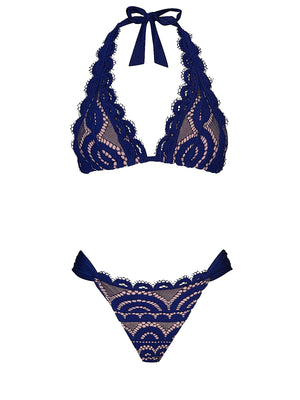 PQ Swim: Lace Halter-Lace Fanned Bikini (PCF-152H-PCF-251)
