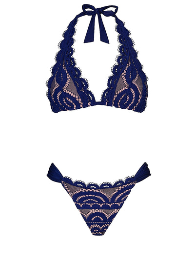 PQ Swim: Lace Halter-Lace Fanned Bikini (PCF-152H-PCF-251)