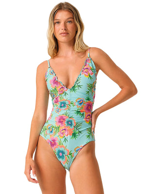 PQ Swim: Embroidered Lettuce Edge Penelope One-Piece (SLN-5060P)