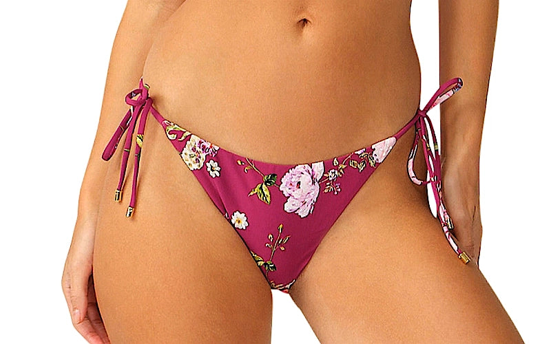 Lara Embroidered Triangle-Carrie Embroidered Tie Side Bikini
