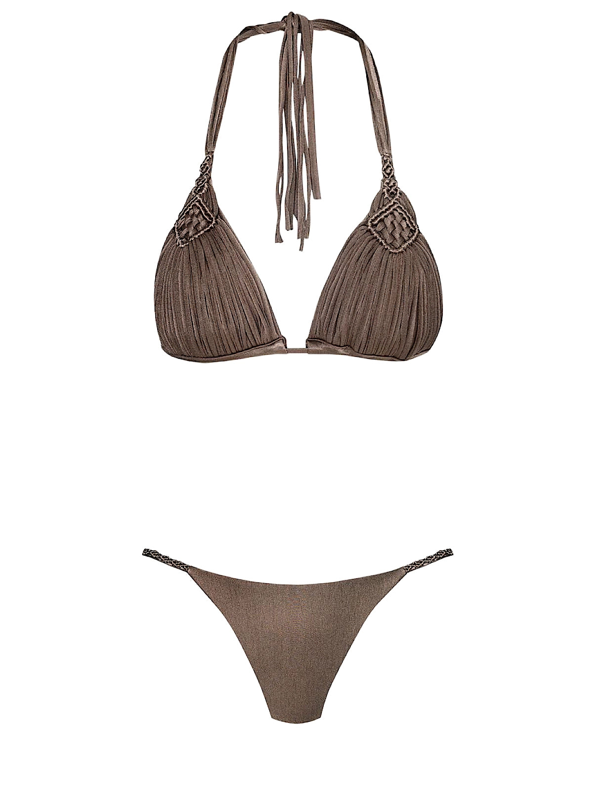 PQ Swim: Mila Macreme Triangle-Holly Macrame Thin Side Bikini (SLC-760R-SLC-1652)