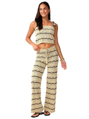 PQ Swim: Noelle Crop-Delaney Pant (GOG-1457T-GOG-1458P)