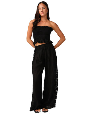 PQ Swim: Lexi Smocked Strapless-Jace Lace Pant (MID-1424T-MID-1425P)