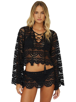 PQ Swim: Maycee Lace Skirt (MID-1348S)