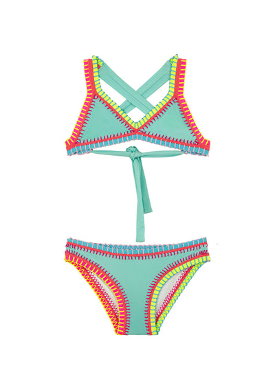 Indie Sky Rainbow Embroidered Bikini | PQ Swim main image 0