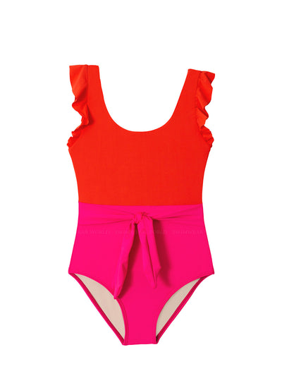 PQ Swim Kids: Belted Knot One Piece (CPK-638P)