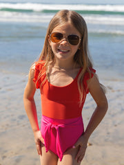 PQ Swim Kids: Belted Knot One Piece (CPK-638P)