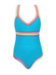 PQ Swim Kids: Rainbow Embroidered One Piece (TUR-606P)