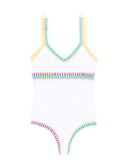 PQ Swim Kids: Rainbow Embroidered One Piece (WAT-606P)