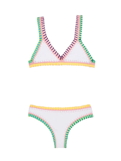 PQ Swim Kids: Rainbow Embroidered Bikini (WAT-836B)