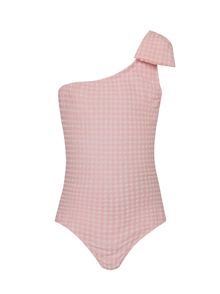 ワンピース acka airy check puff one-piece airy check puff one-piece – Acka online store