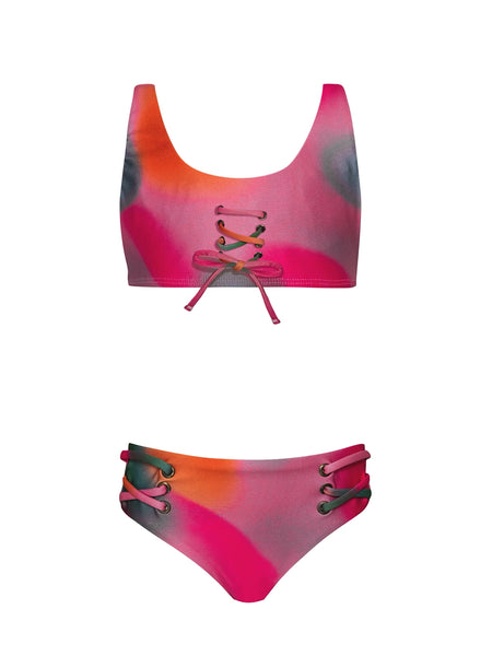 PQ Swim Kids: Lace Up Bikini (TYE-833B) – Swimwear World