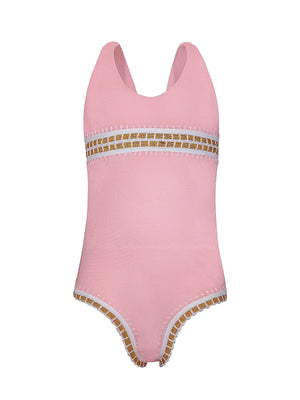 PQ Swim Kids: Mabel Rainbow Embroidered One-Piece (PSN-1800P)