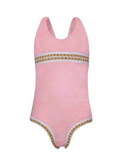 PQ Swim Kids: Mabel Rainbow Embroidered One-Piece (PSN-1800P)