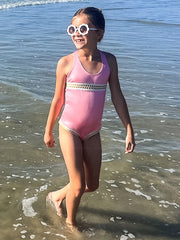 PQ Swim Kids: Mabel Rainbow Embroidered One-Piece (PSN-1800P)