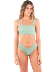 Malai: Textured Wave Willowing Green Joee-Textured Wave Willowing Green Paramount Bikini (T52158-B01158)