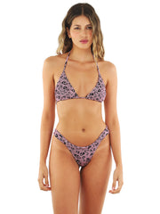 Malai: Violet Textured Savage Basal Triangle-Violet Textured Savage Bold Bikini (T01150-B20150)