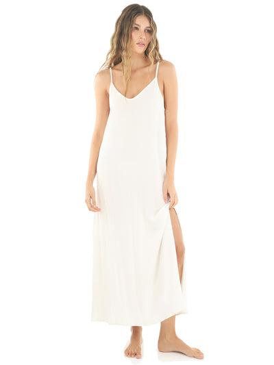 Malai: White Salient Maxi dress (A13002)