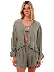 Malai: Luster Ruffle Shirt (C106111)