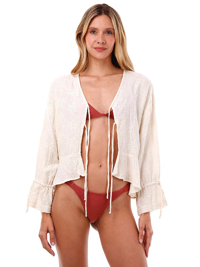 Malai: Luster Ruffle Shirt (C106326)