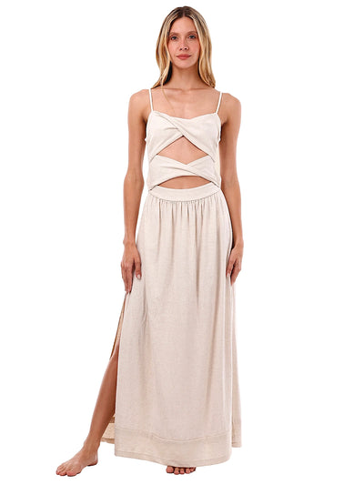 Malai: Linen Seed Wavelet Dress (C103240)