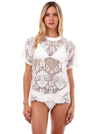 Malai: Lace Oversize T-Shirt (A75338)