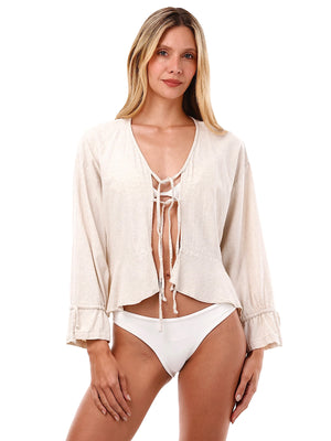 Malai: Luster Ruffle Shirt (C106240)