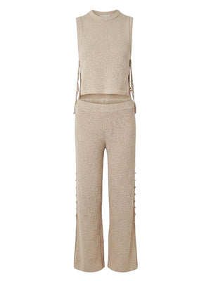 Malai: Gale Tie Vest-Nacre Pant (D25385-C155385)