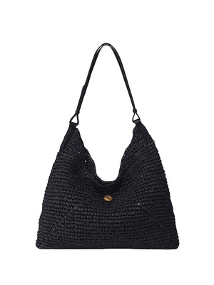 Oryany: Raffia Triangle Shoulder Bag (ORYB-RAFFIATSD-BLK)