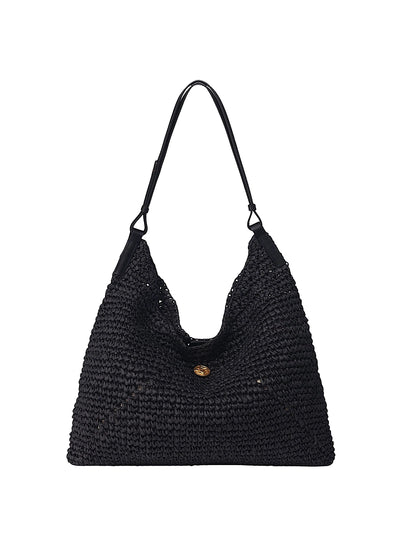 Oryany: Raffia Triangle Shoulder Bag (ORYB-RAFFIATSD-BLK)