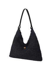 Oryany: Raffia Triangle Shoulder Bag (ORYB-RAFFIATSD-BLK)