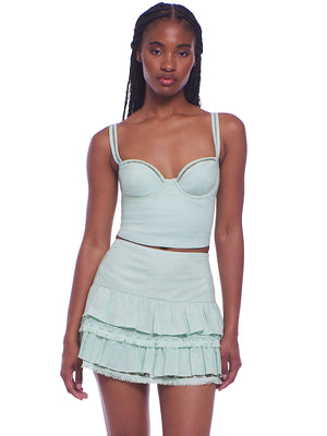 Peixoto: Sasha Corset-Lydia Mini Skirt (46027-SMRGRN-45040-SMRGRN)
