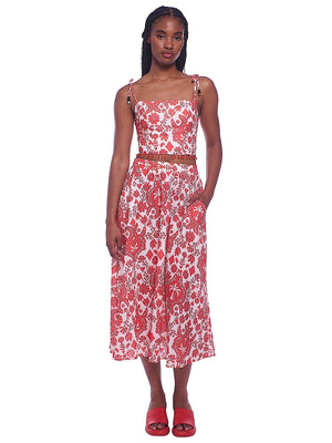 Peixoto: Esti-Paula Midi Skirt (43033-ISLRED-42202-ISLRED)