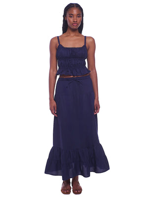 Peixoto: Amelia-Riley Maxi Skirt (45036-NAV-45037-NAV)
