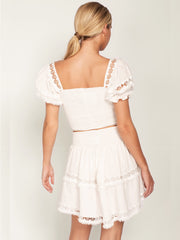 Peixoto: Mika Crop-Simone Skirt (42207-WHT-42206-WHT)