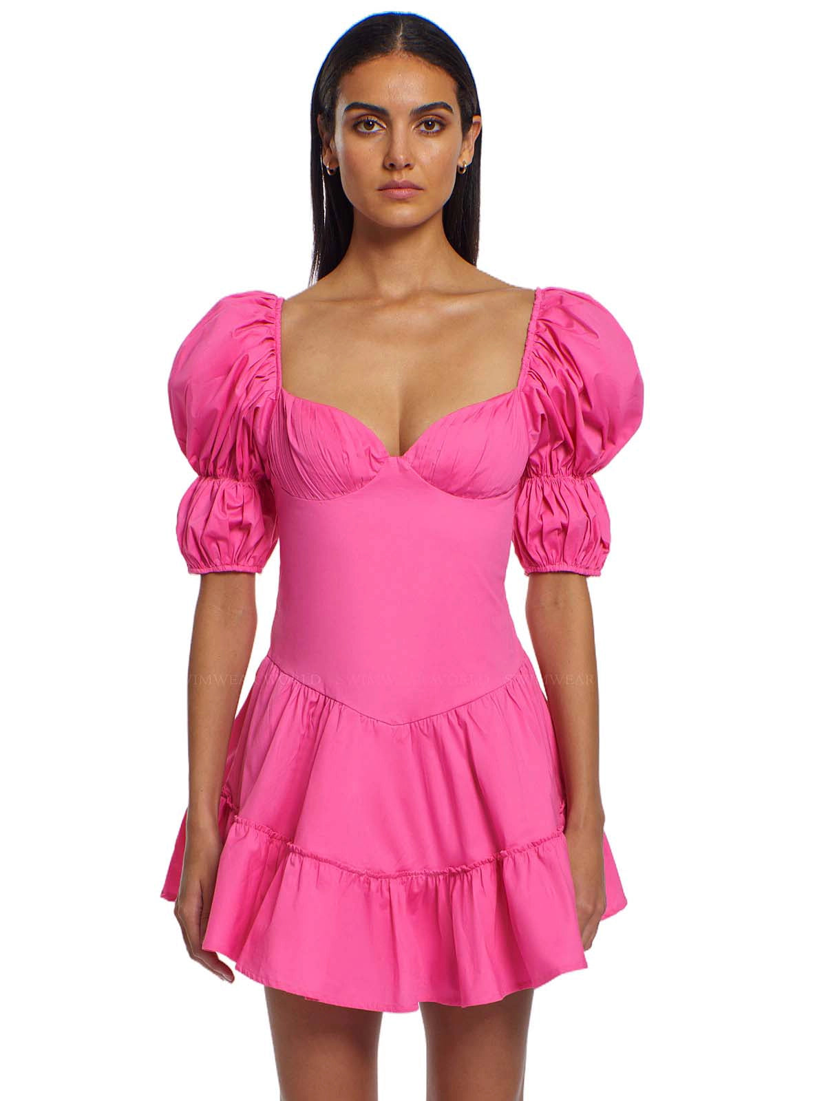 maeve puff mini dress PEIXOTO Maeve Dress in Pink