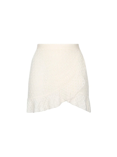 Capittana: Mini Skirt Crochet Ivory (C1147)