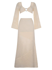 Capittana: Olga Ivory Set Knitted (C1186T-C1186B)