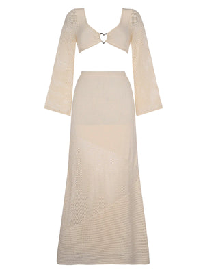 Capittana: Olga Ivory Set Knitted (C1186T-C1186B)