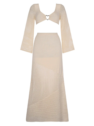 Capittana: Olga Ivory Set Knitted (C1186T-C1186B)