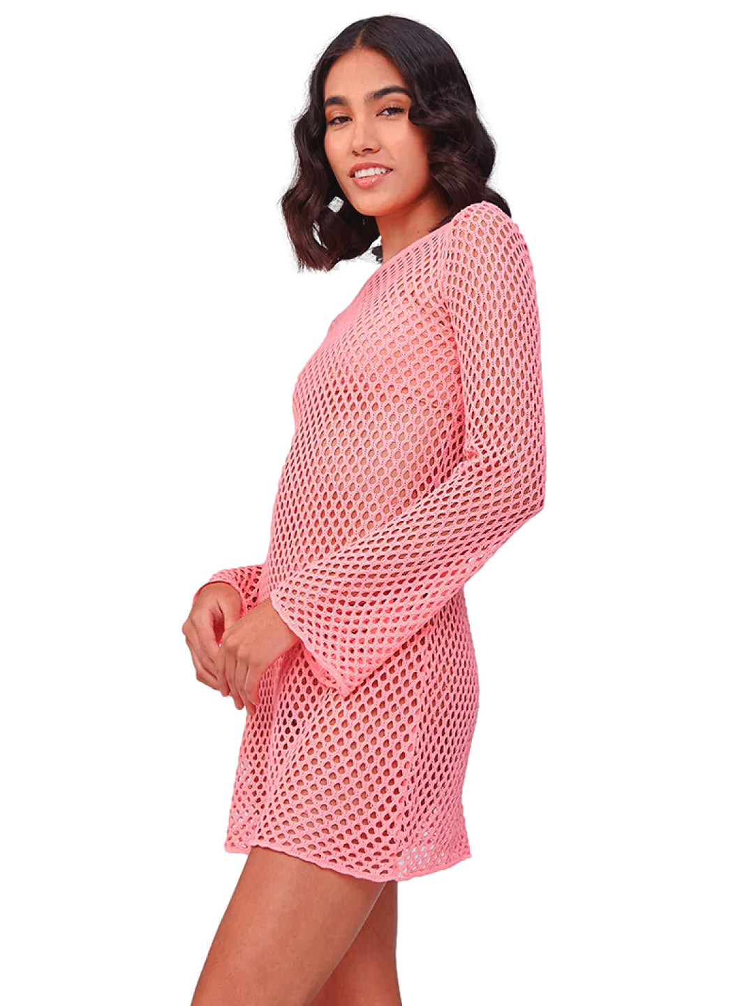 white christmas dresses Capittana: Lana Neon Pink Crochet Dress (C1127) – Swimwear World