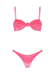 Capittana: Ale Neon Pink Velvet Bikini (C1171T-C1171B)