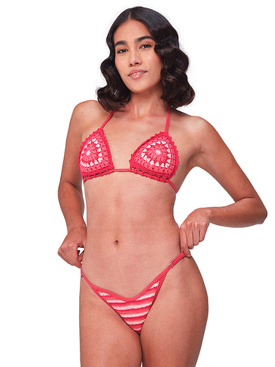 Capittana: Cuba Fuchsia Crochet Bikini (C1040T-C1040B)